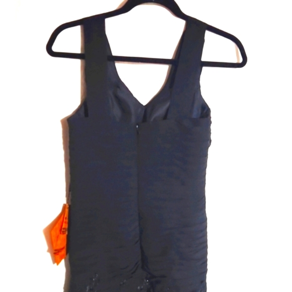 JJ's House Beautiful Black Beaded Ruched Cocktail Dress Custom NEW - Picture 6 of 15